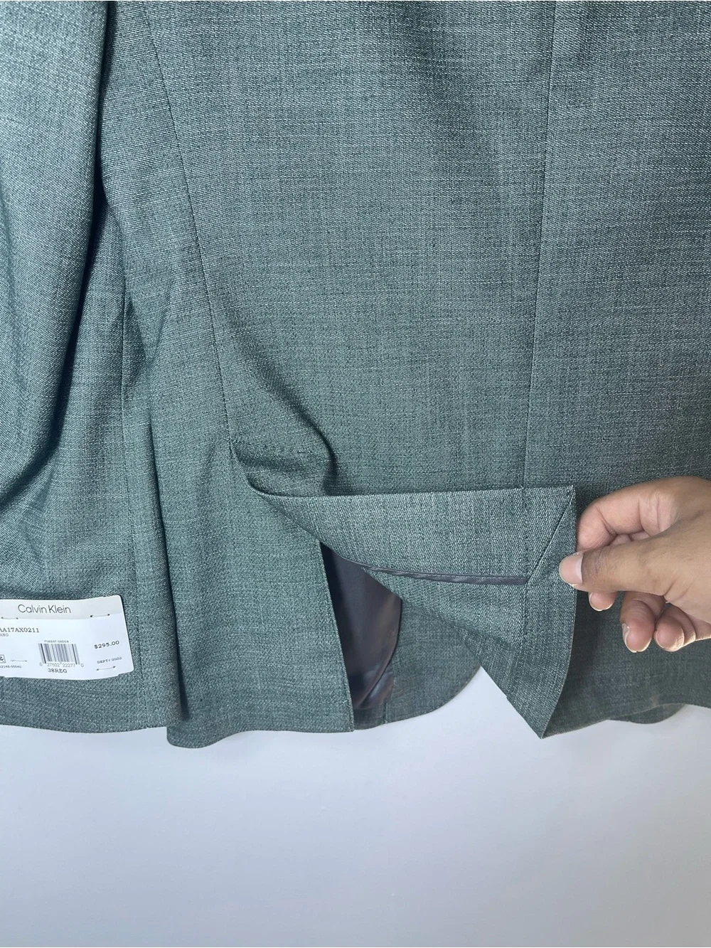 Calvin Klein Men's Mariano Forest Green Slim-Fit Sport Coat Size 38R Brand New